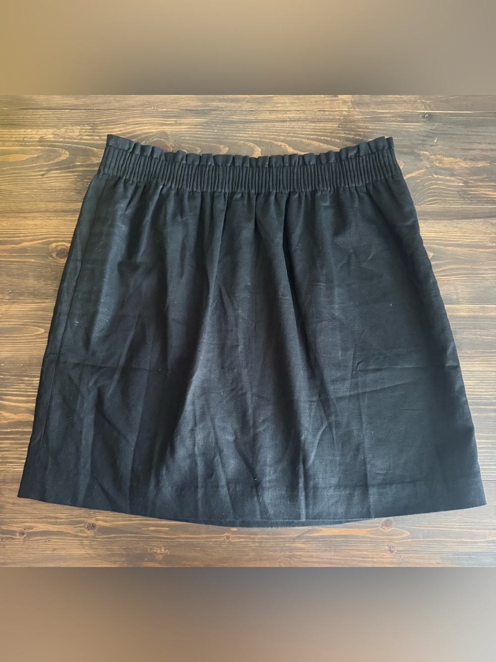 J. Crew Black Elastic-Waist A-Line Skirt